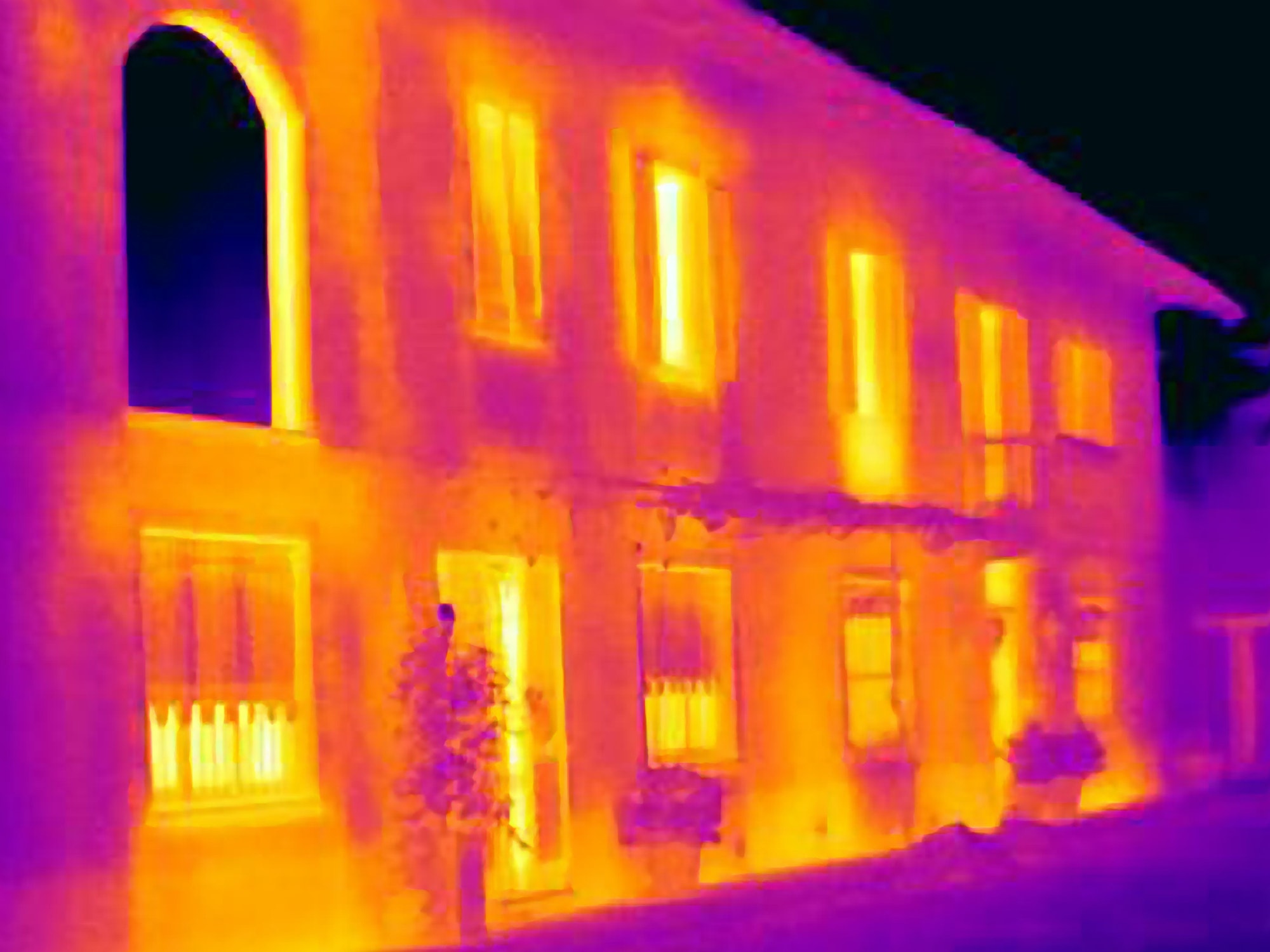 Thermal image of mansion